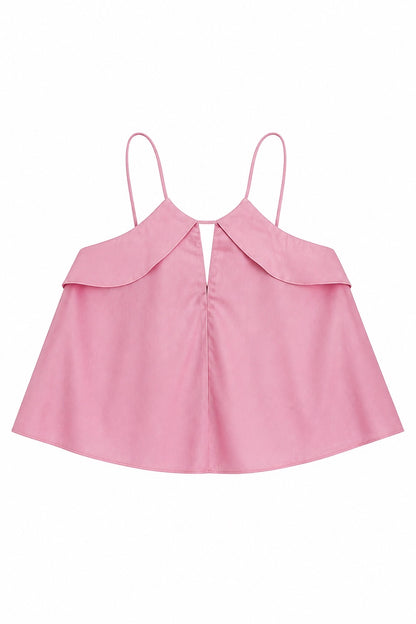 Peony Pink Linen Top