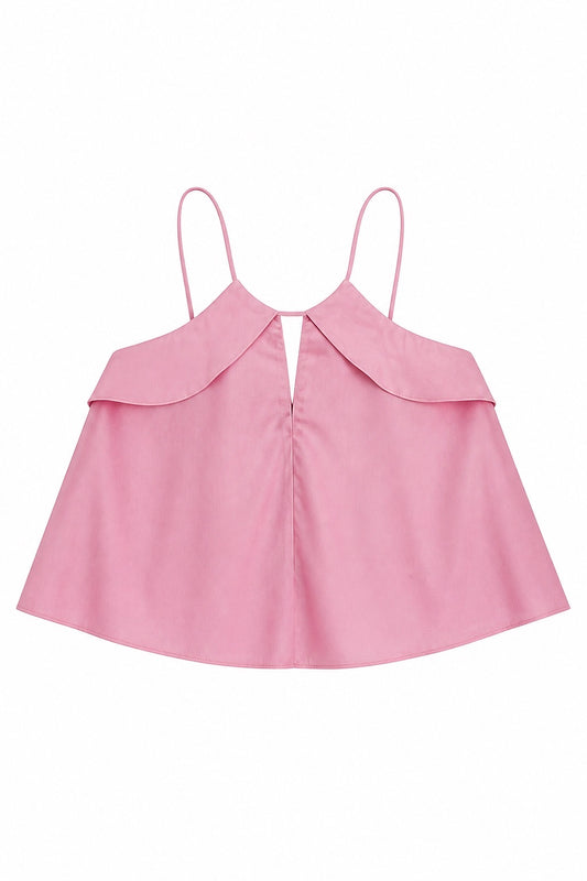 Peony Pink Linen Top