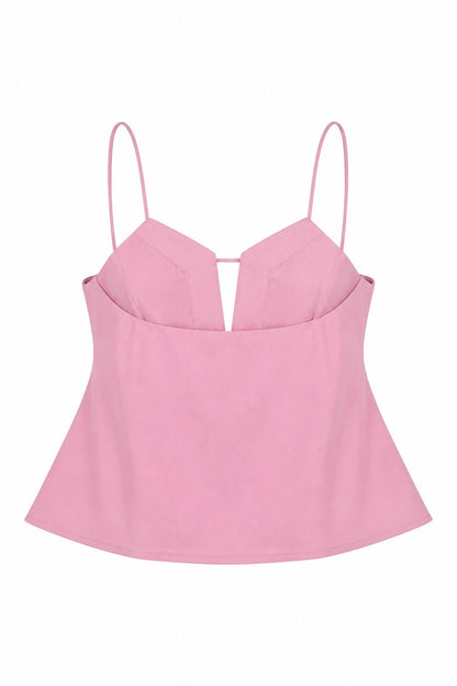 Peony Pink Linen Top