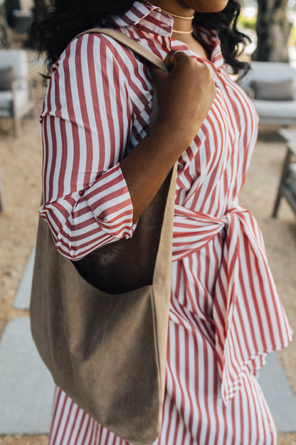 Pretty in Pinstripes T-Shirt Dress