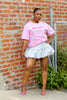 Baby Blue Bubble Mini Skirt