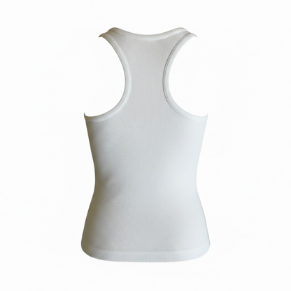 White Ribbed Tank