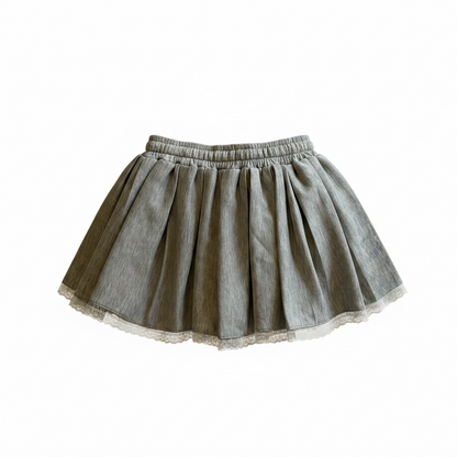 Lace Trim Jersey Skirt