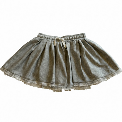 Lace Trim Jersey Skirt