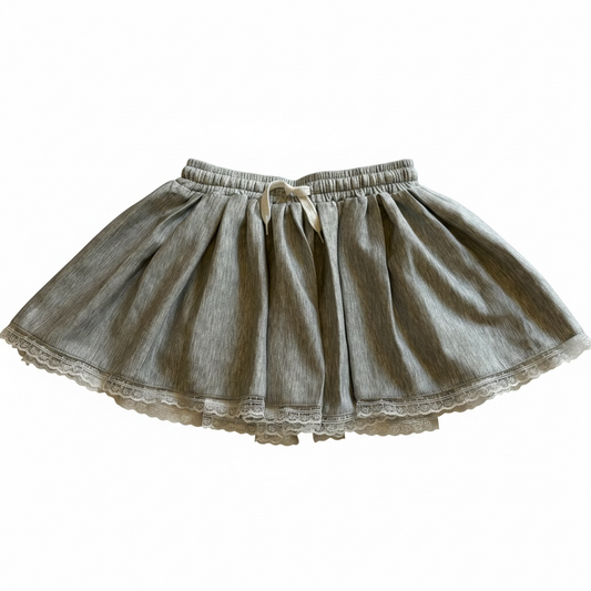 Lace Trim Jersey Skirt