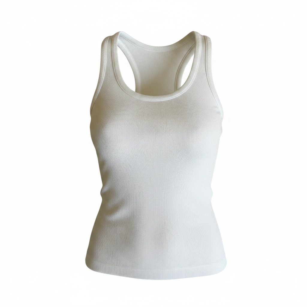 White Ribbed Tank